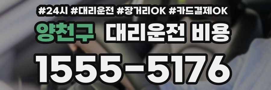양천구 대리운전 비용