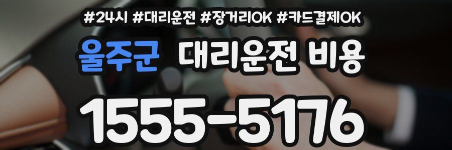 울주군 대리운전 비용
