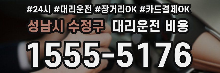 성남시 수정구 대리운전 비용