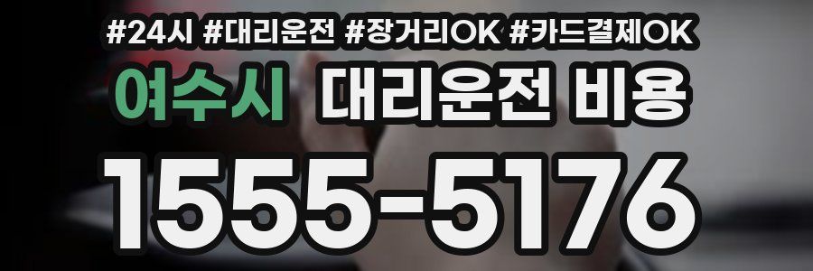 여수시 대리운전 비용