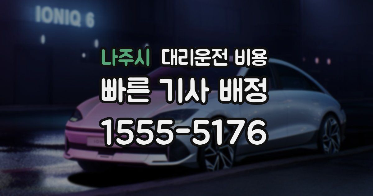 나주시 대리운전 가격