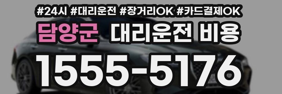 담양군 대리운전 비용
