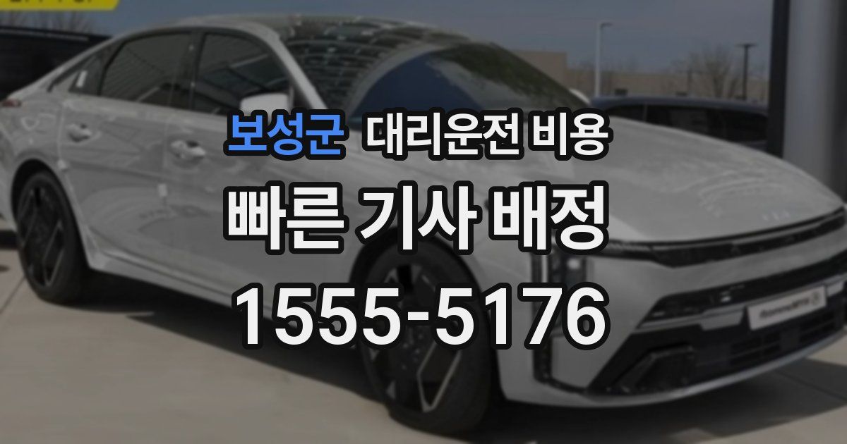 보성군 대리운전 가격