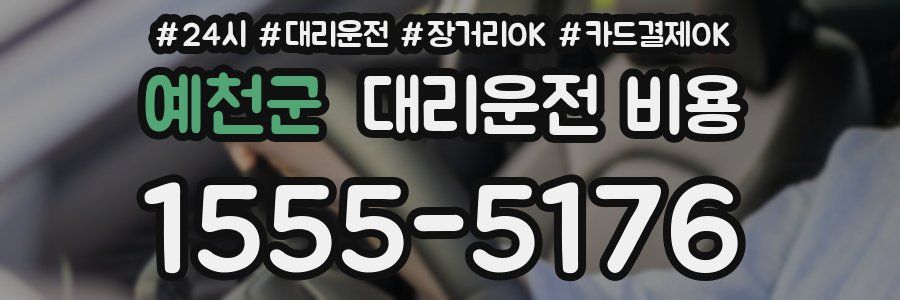 예천군 대리운전 비용