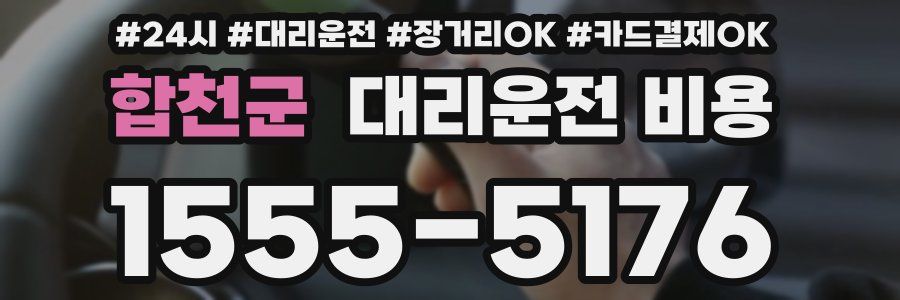 합천군 대리운전 비용