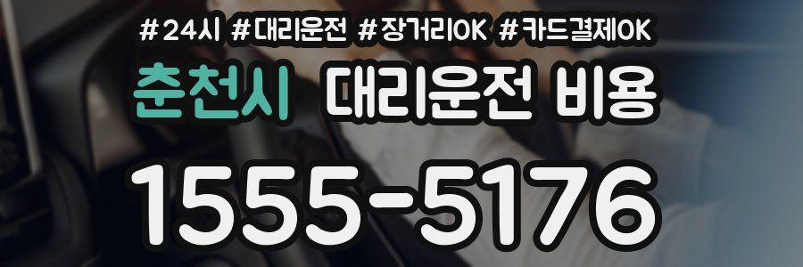 춘천시 대리운전 비용