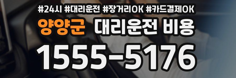 양양군 대리운전 비용