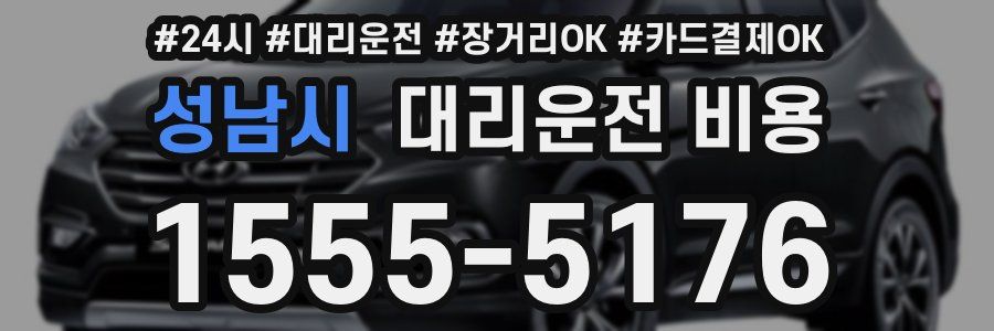 성남시 대리운전 비용