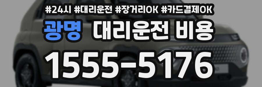 광명 대리운전 비용