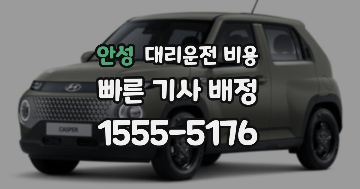 안성 대리운전 가격