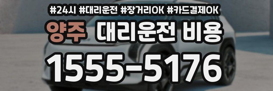 양주 대리운전 비용