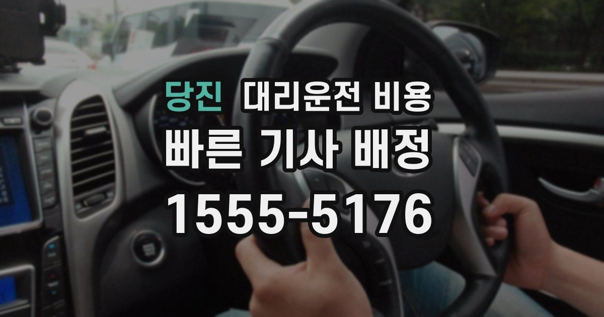 당진 대리운전 가격