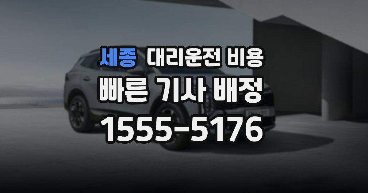 세종 대리운전 가격