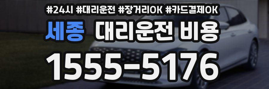 세종 대리운전 비용