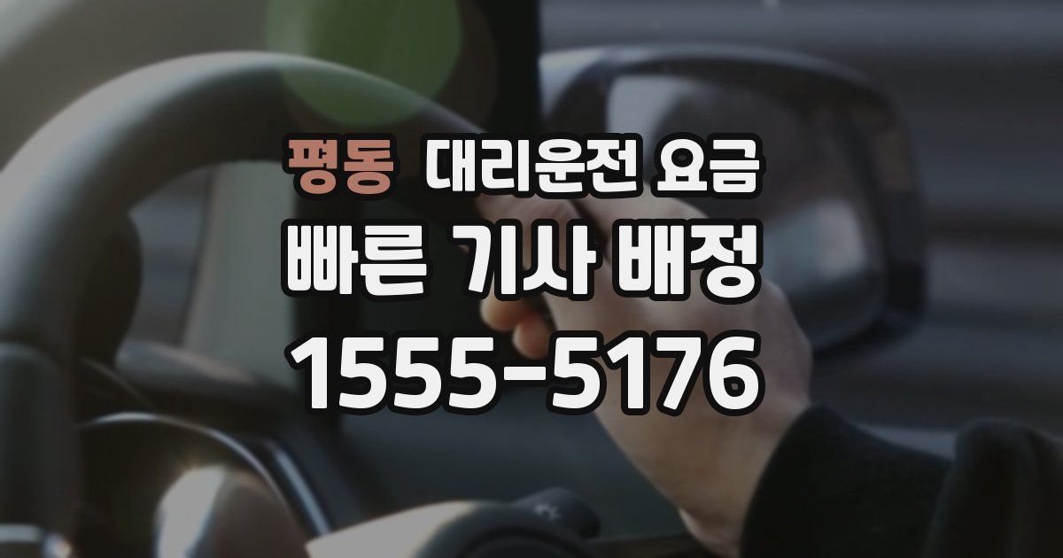 평동 대리운전 가격