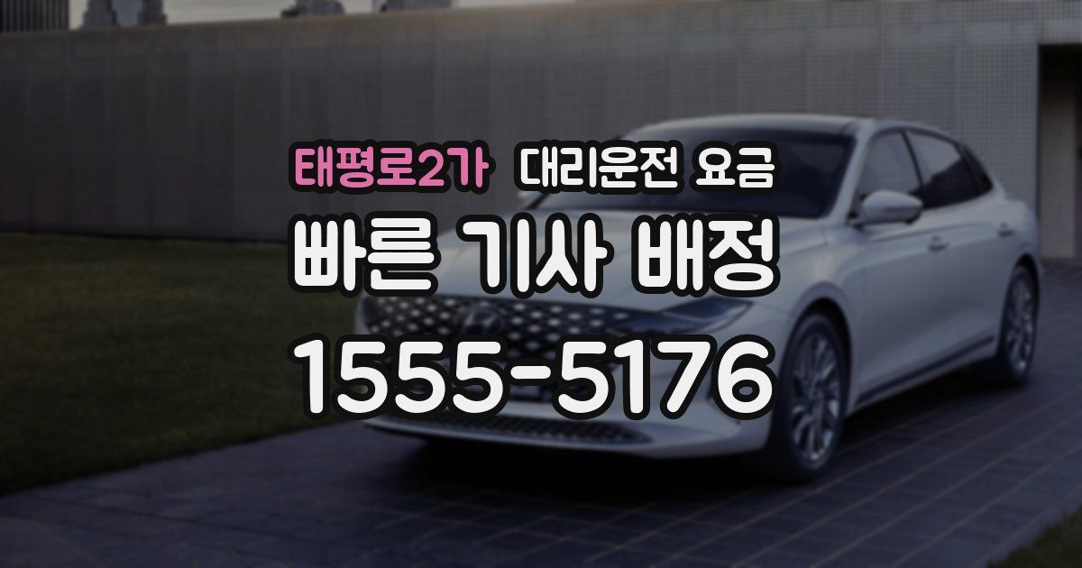 태평로2가 대리운전 가격