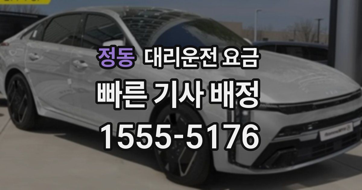 정동 대리운전 가격