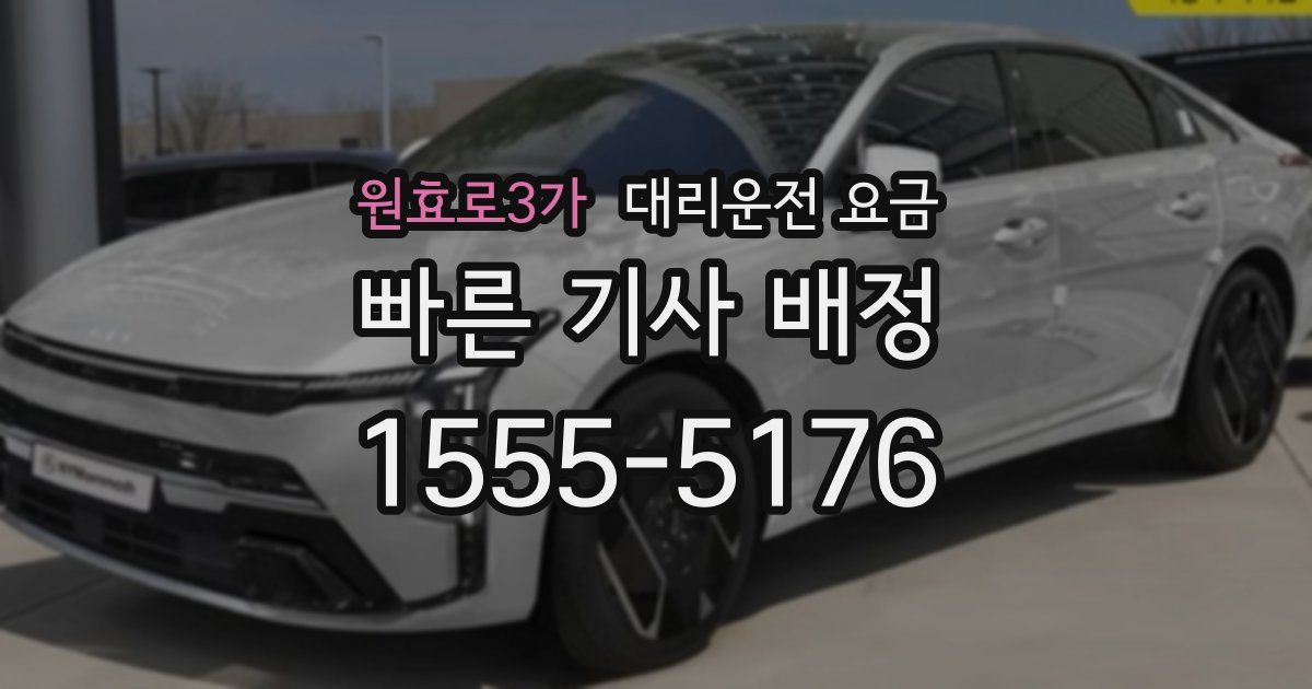 원효로3가 대리운전 가격
