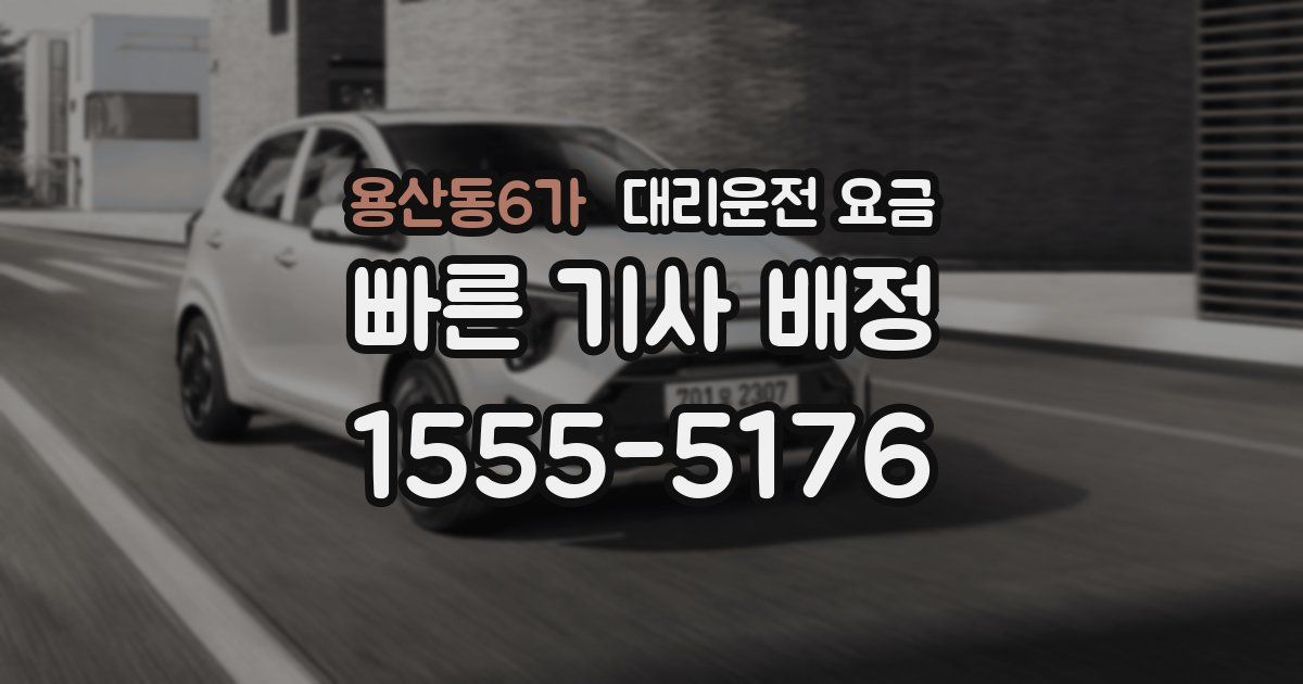 용산동6가 대리운전 가격