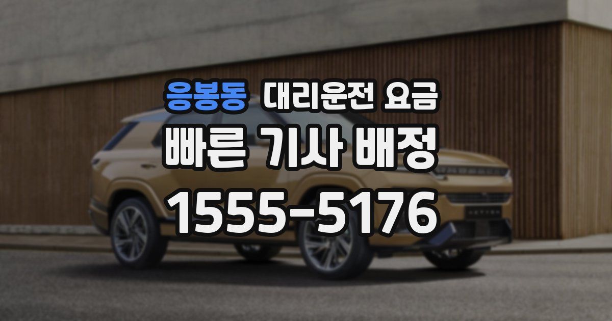 응봉동 대리운전 가격