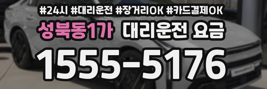 성북동1가 대리운전 요금