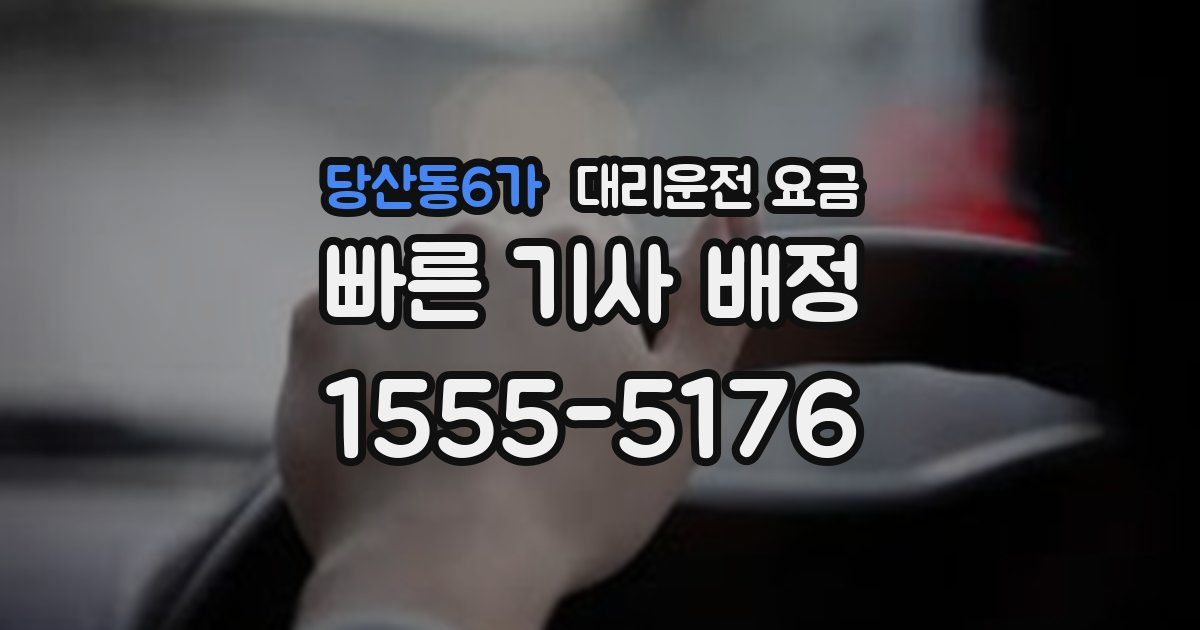 당산동6가 대리운전 가격