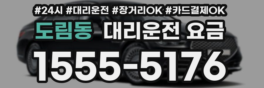 도림동 대리운전 요금