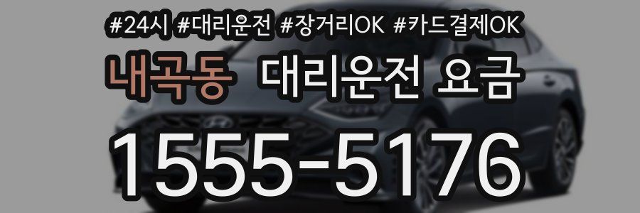 내곡동 대리운전 요금
