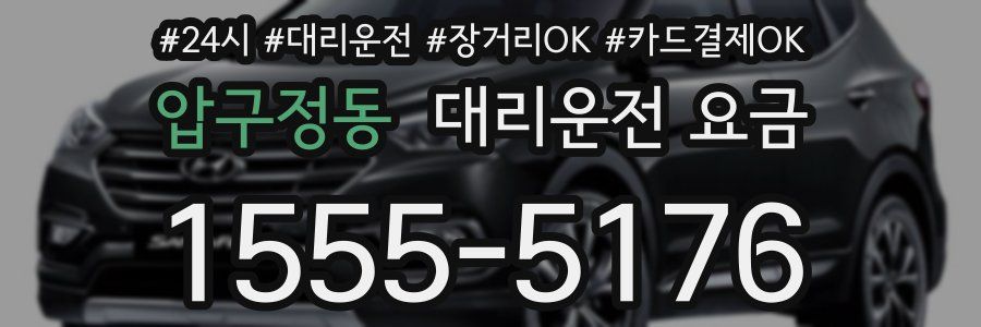 압구정동 대리운전 요금