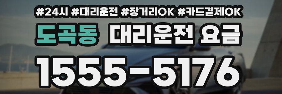 도곡동 대리운전 요금