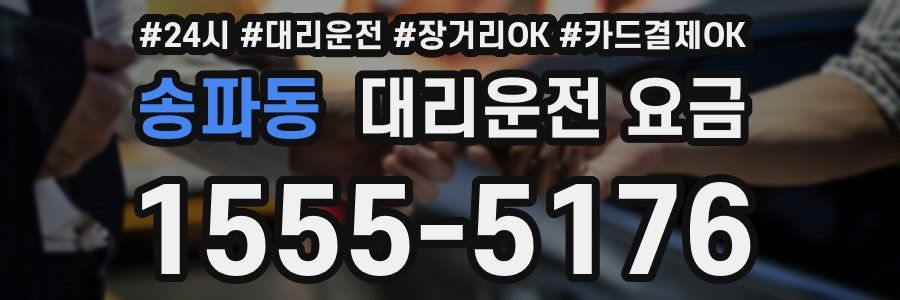 송파동 대리운전 요금