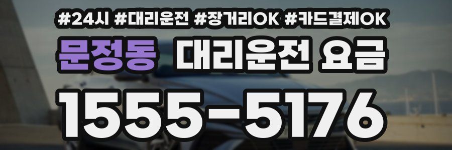 문정동 대리운전 요금