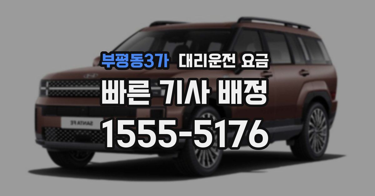 부평동3가 대리운전 가격