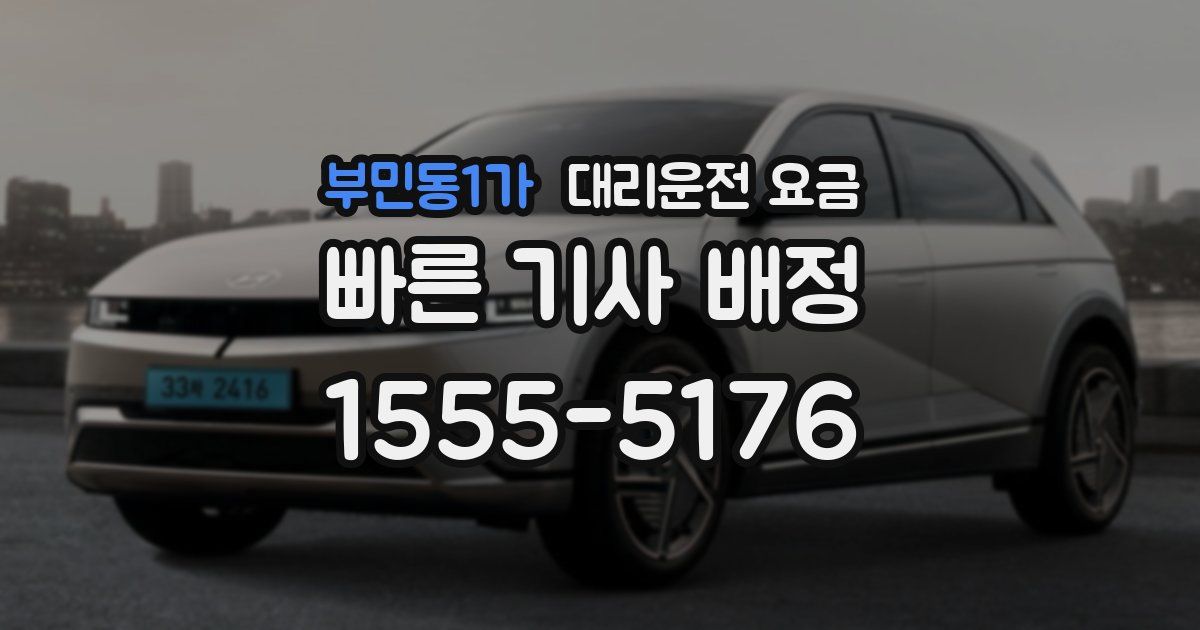 부민동1가 대리운전 가격