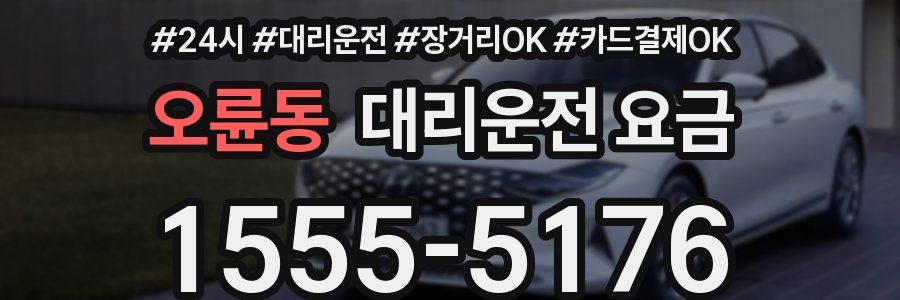 오륜동 대리운전 요금