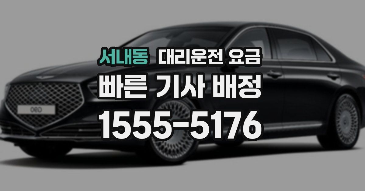 서내동 대리운전 가격