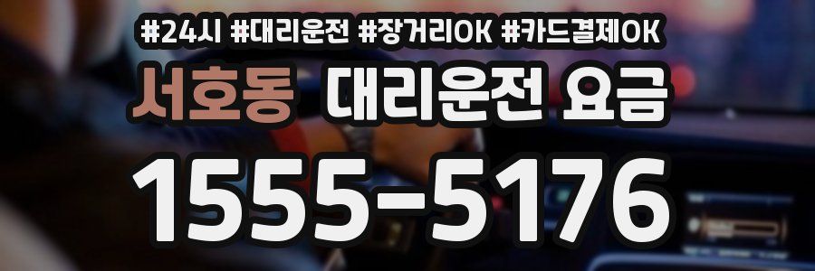 서호동 대리운전 요금