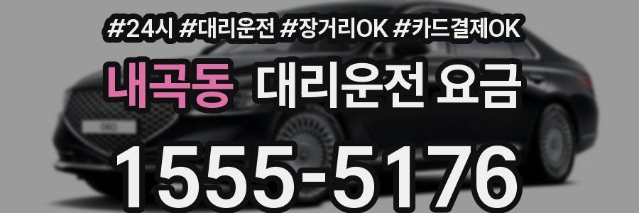 내곡동 대리운전 요금