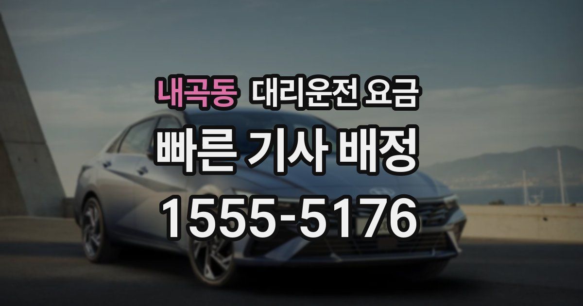 내곡동 대리운전 가격