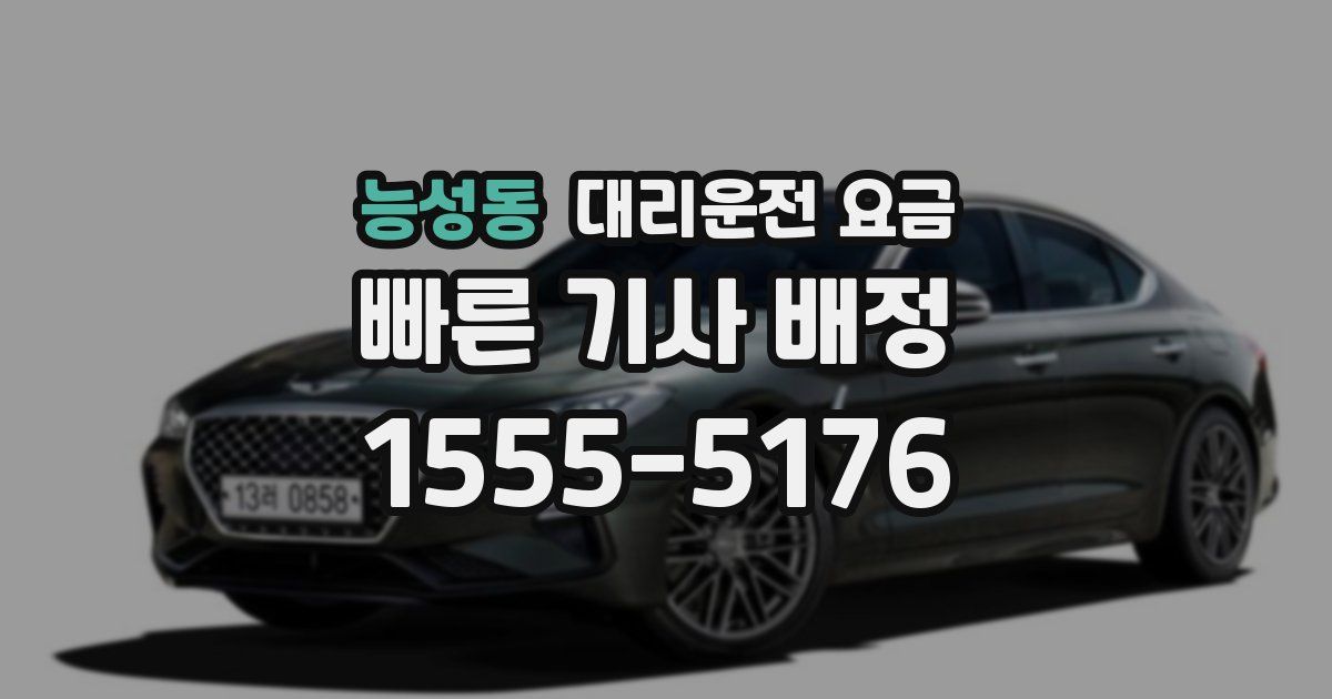 능성동 대리운전 가격