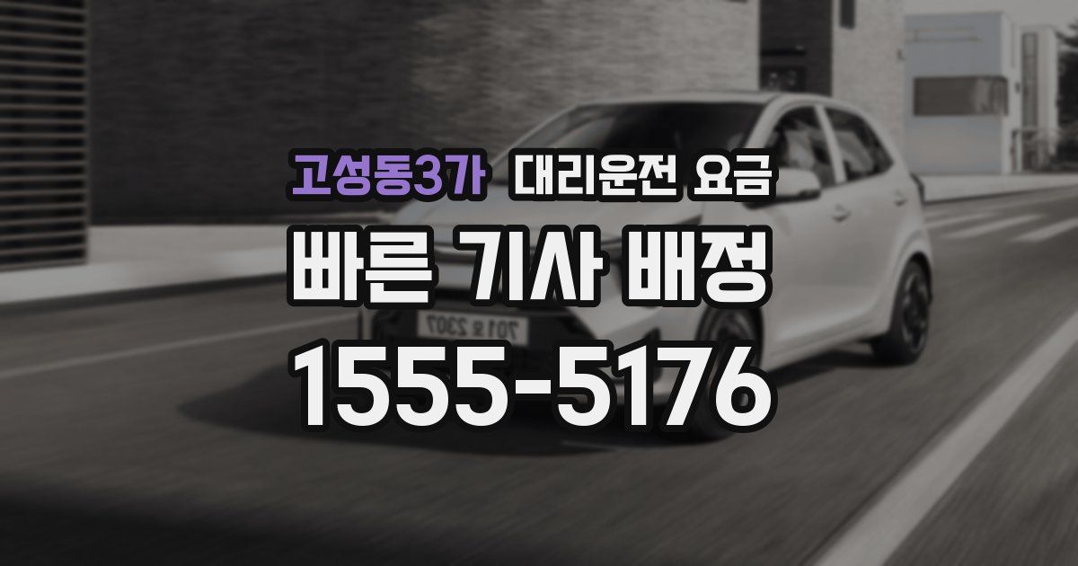 고성동3가 대리운전 가격