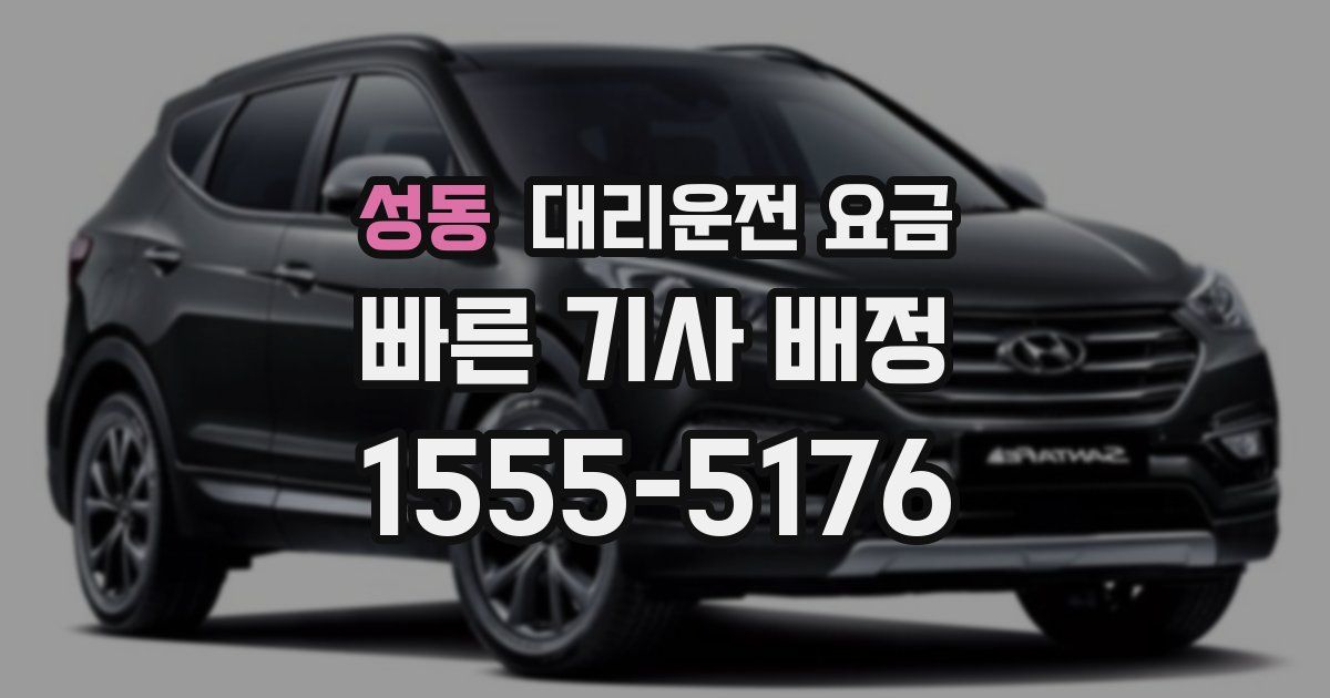 성동 대리운전 가격