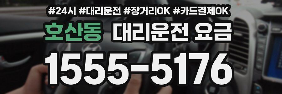 호산동 대리운전 요금