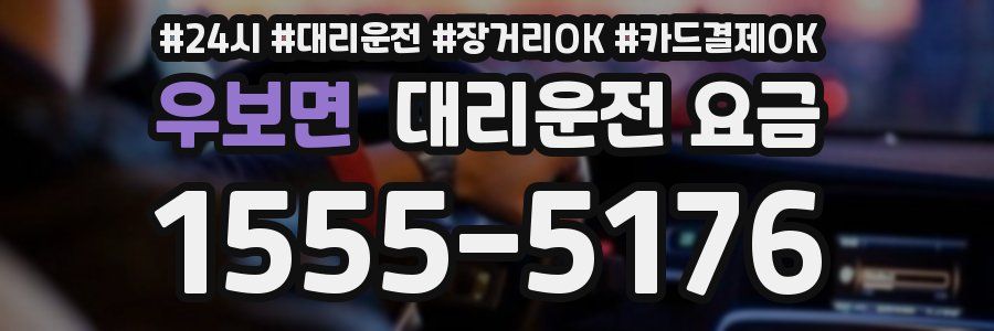 우보면 대리운전 요금