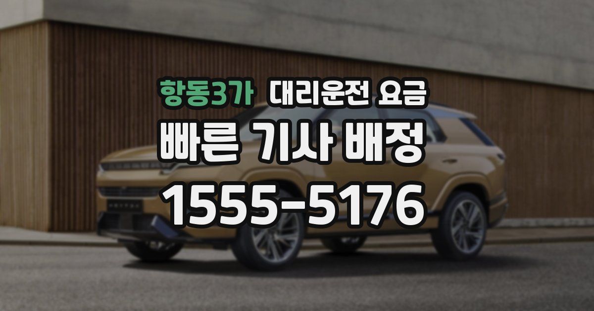 항동3가 대리운전 가격