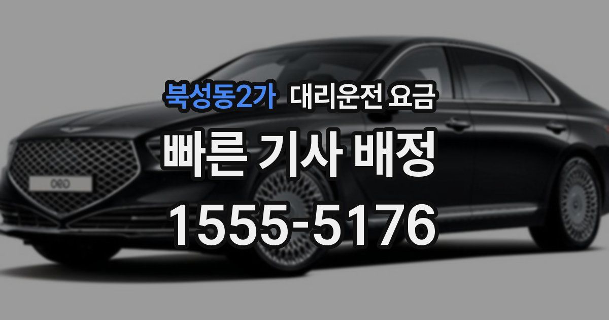 북성동2가 대리운전 가격
