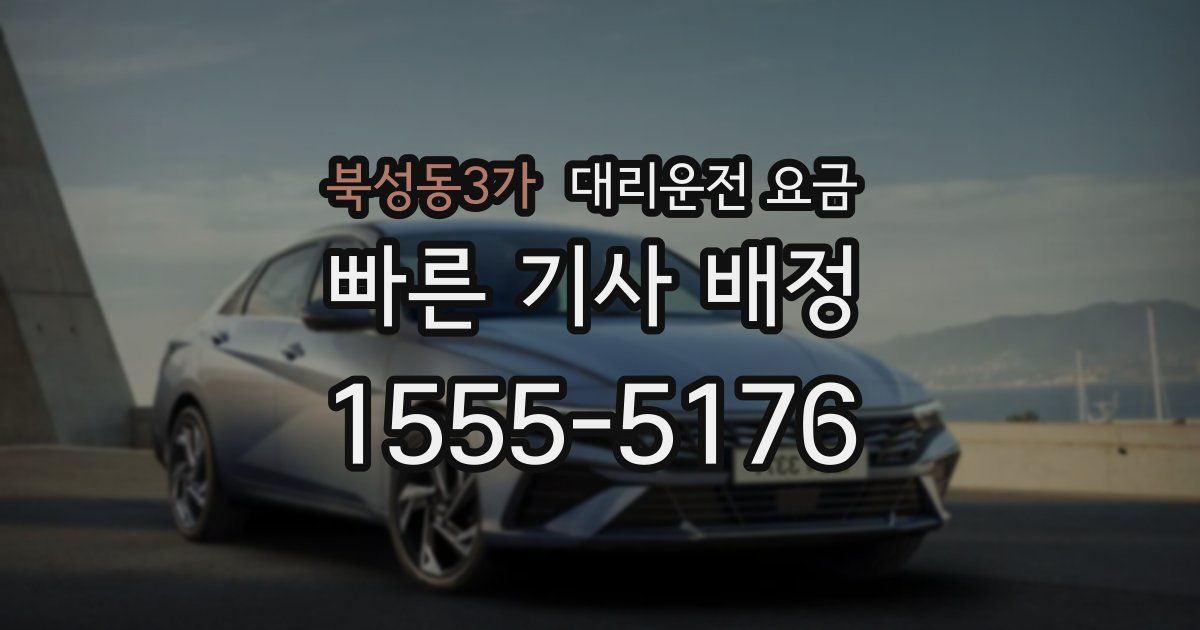 북성동3가 대리운전 가격