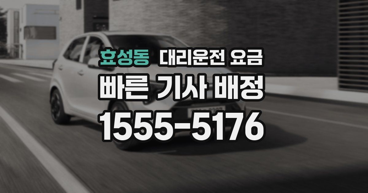 효성동 대리운전 가격