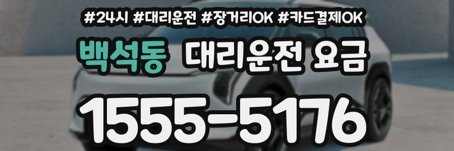 백석동 대리운전 요금