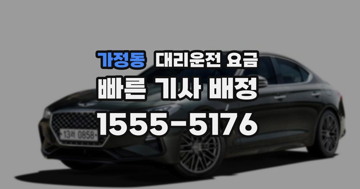 가정동 대리운전 가격